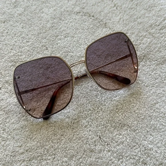 Ferragamo Gancio 62mm Gradient Square Sunglasses in Rose Gold/Violet - Picture 4 of 12